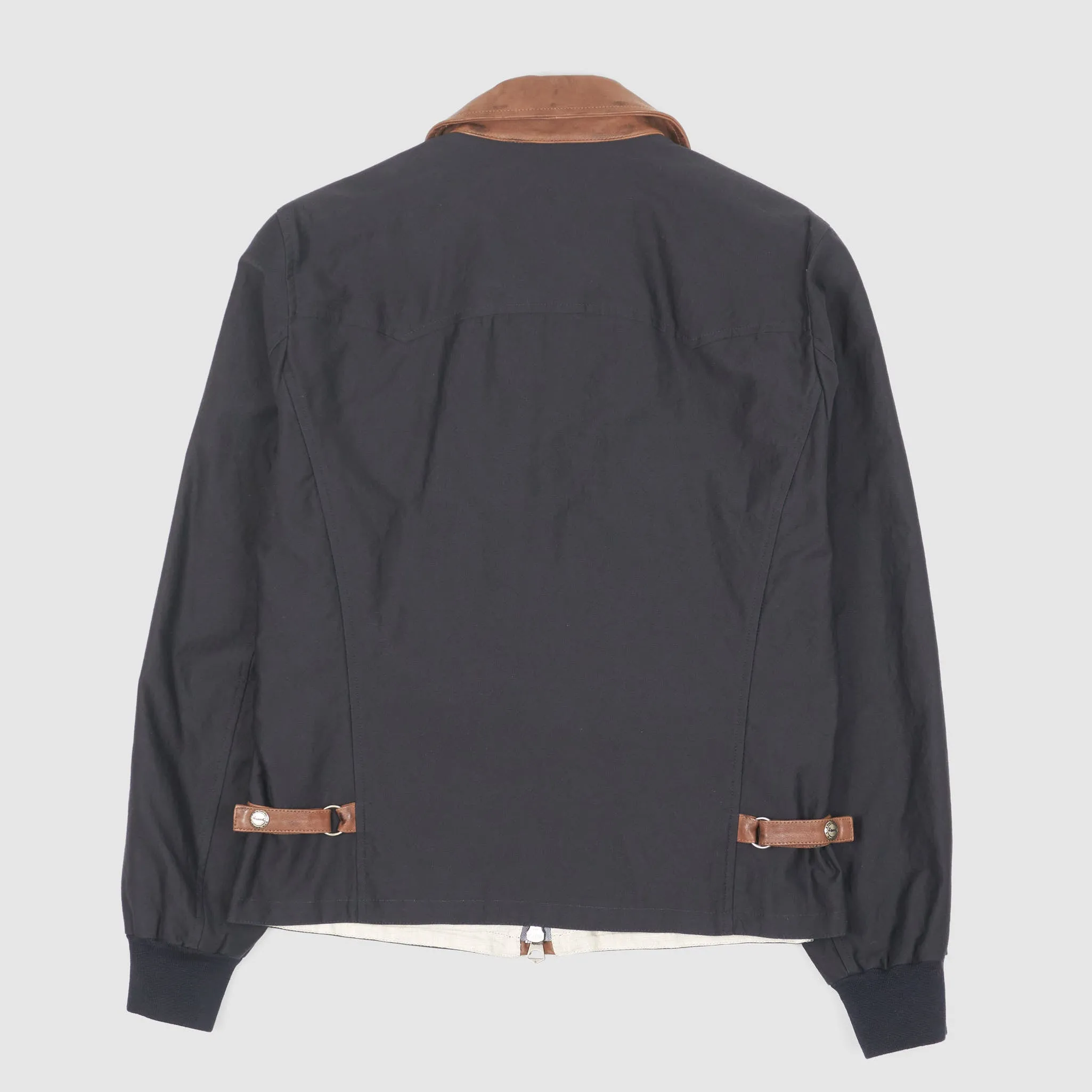 Stewart Canvas Heritage Sports Jacket With Leather Trims
