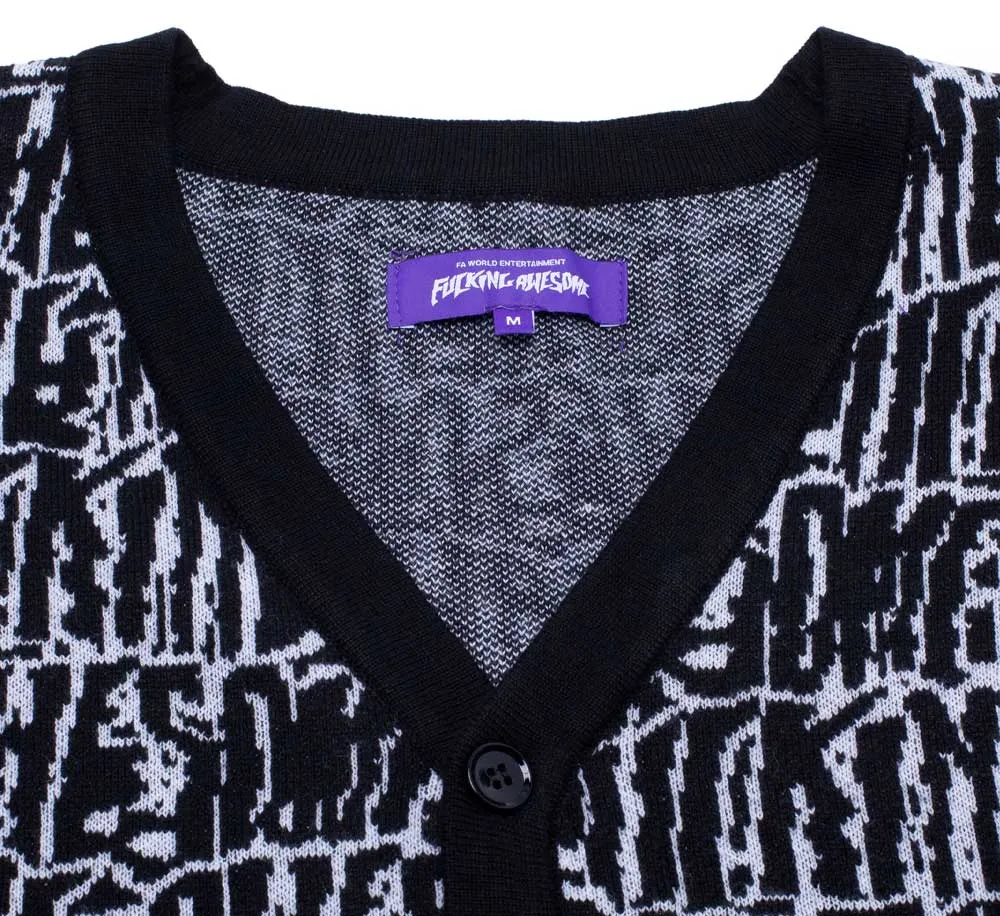 STRETCHED STAMP CARDIGAN