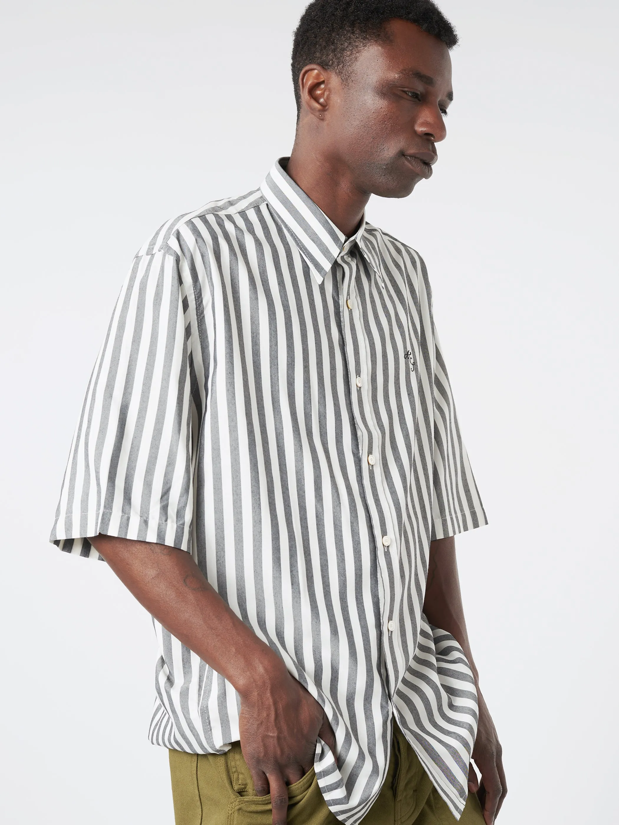 Stripe Button-Up Shirt