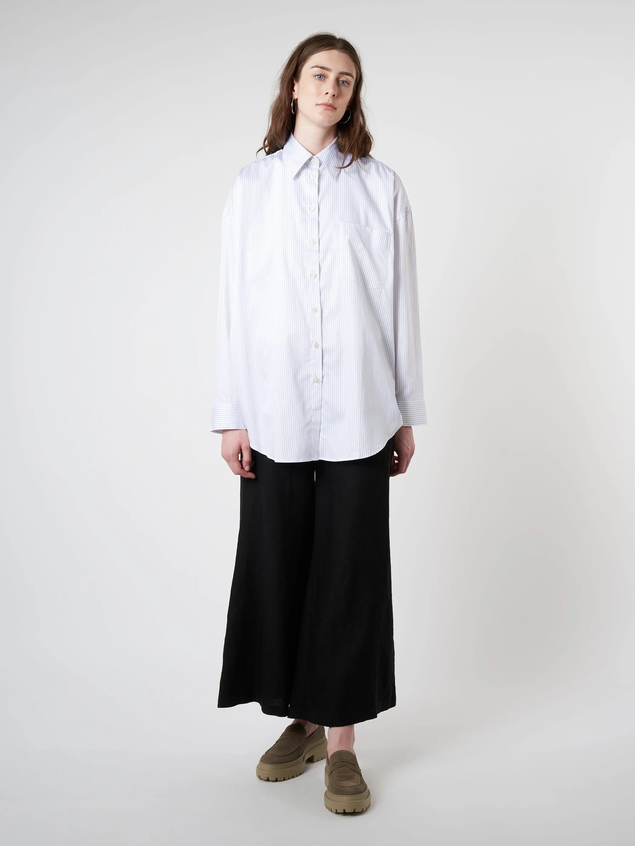 Stripe Button-Up Shirt