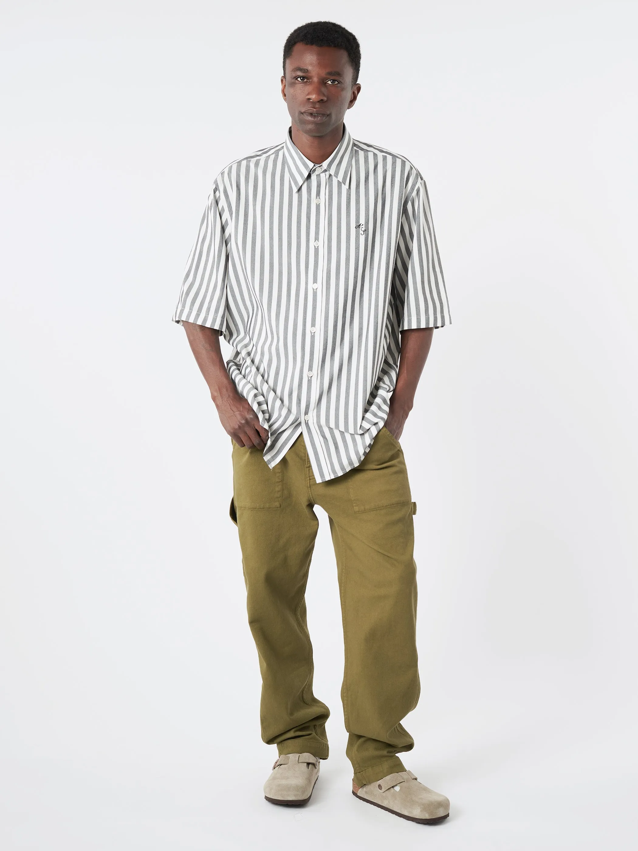 Stripe Button-Up Shirt