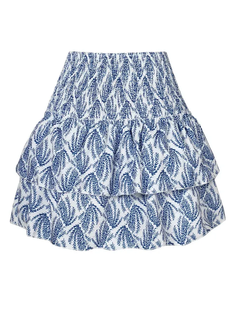 Summer Floral Pleated Ruffle Skirt | Vintage Y2K Bohemian Pink Mini Skirt