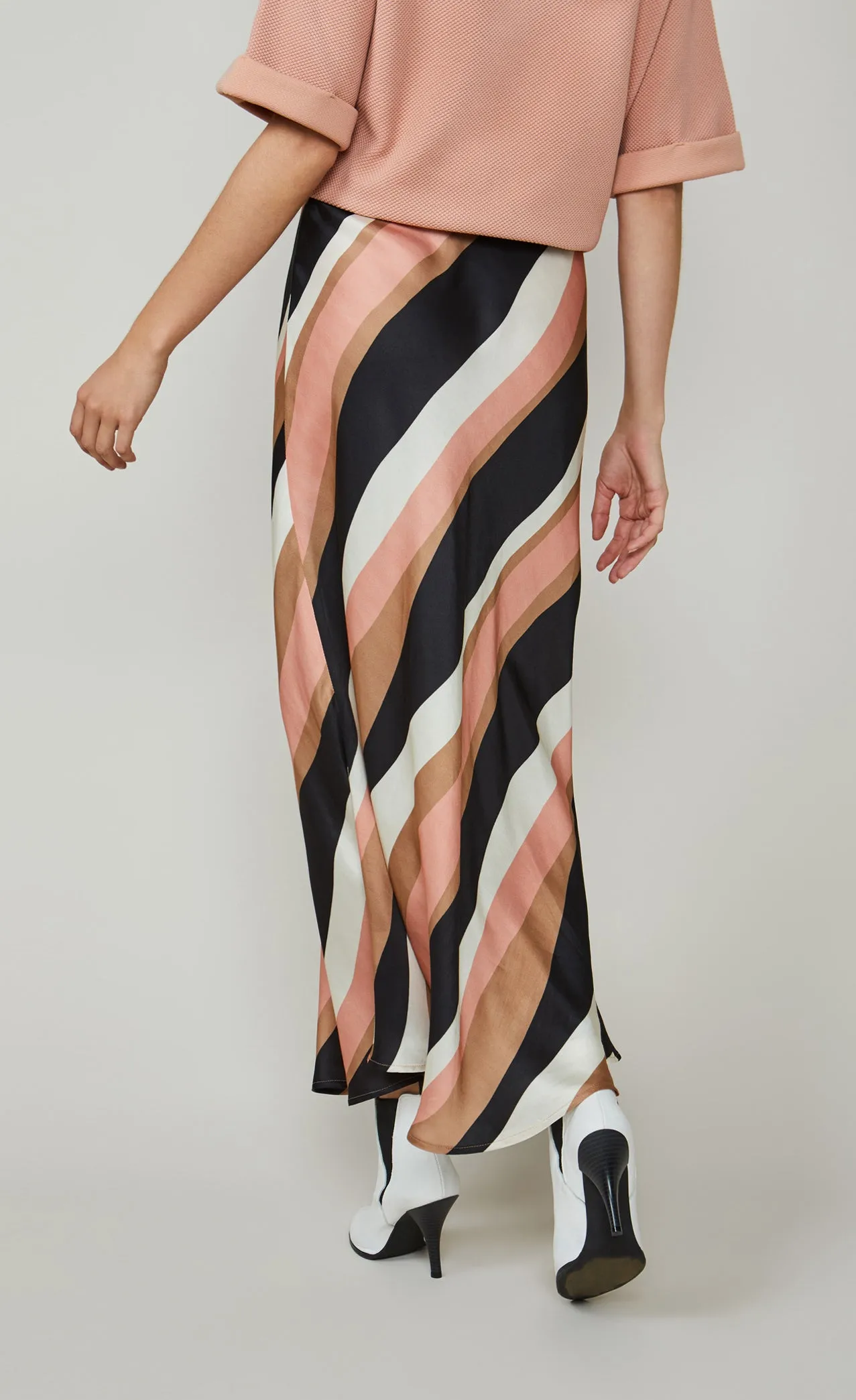 Summum Wavy Stripes Maxi Skirt