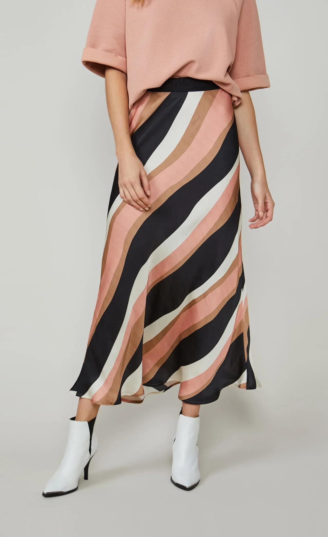 Summum Wavy Stripes Maxi Skirt