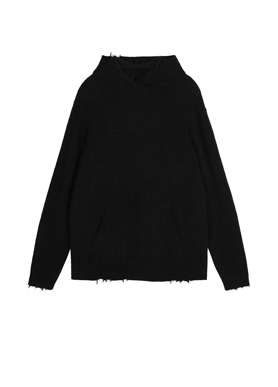 Sweater / JNBY Relaxed Hooded Wool-blend Nylon Sweater