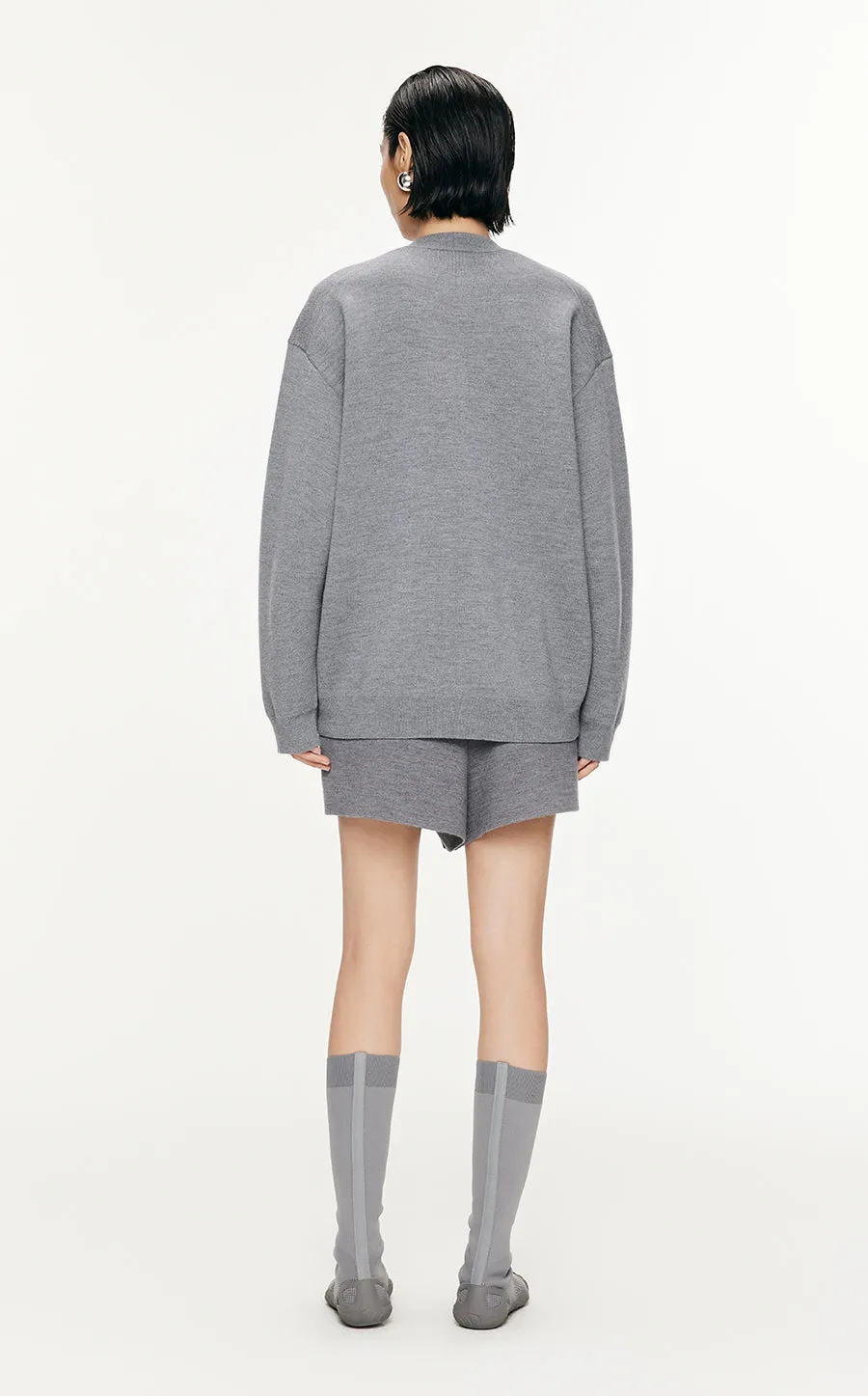 Sweater / JNBY Relaxed Wool H-shape Cardigan