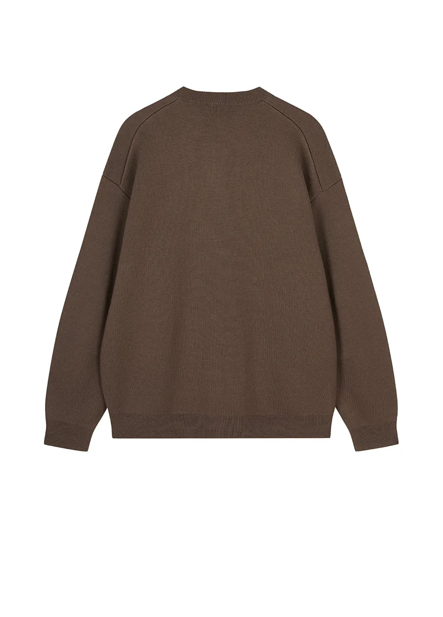 Sweater / JNBY Relaxed Wool H-shape Cardigan