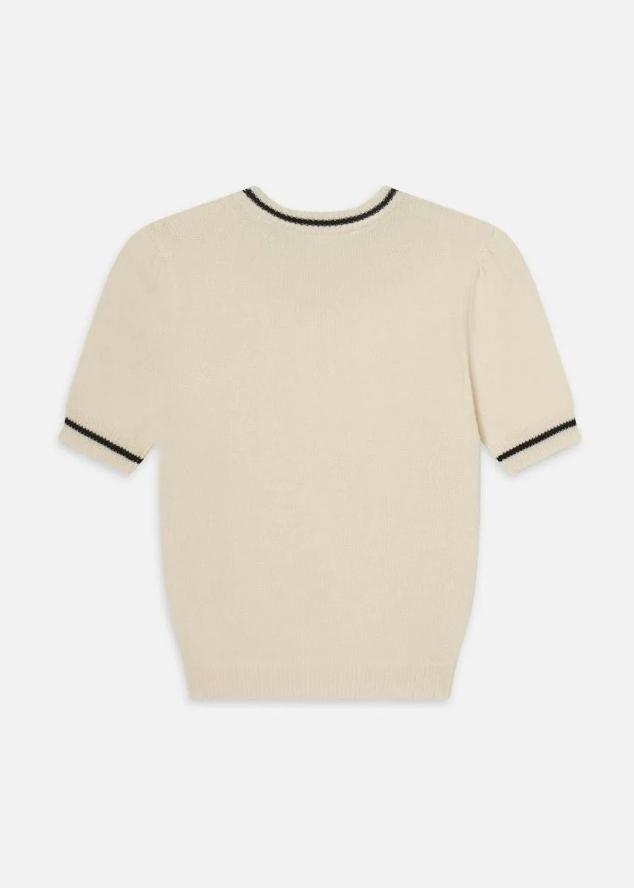 The Cashmere Gathered Sweater (Cream)