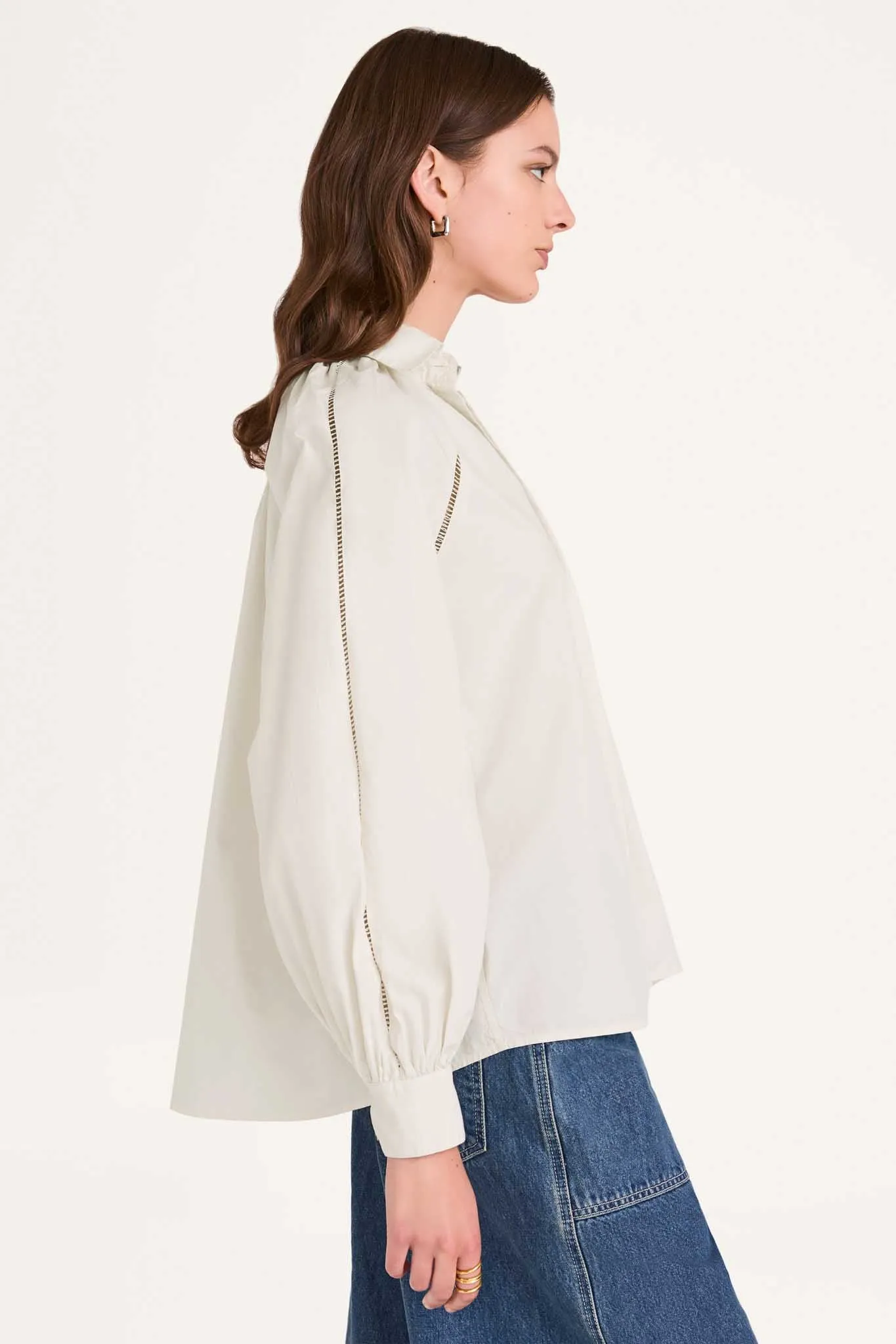 Tiana Top in Chalk