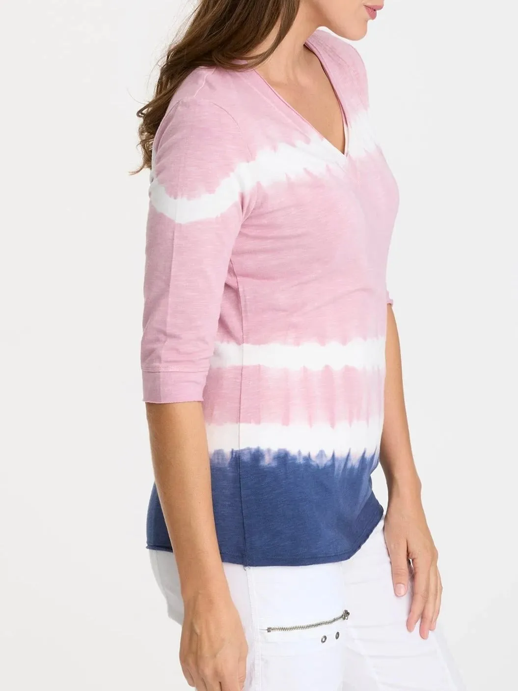 Tina Tie Dye Tee - Caravel Wash Serene FINAL SALE