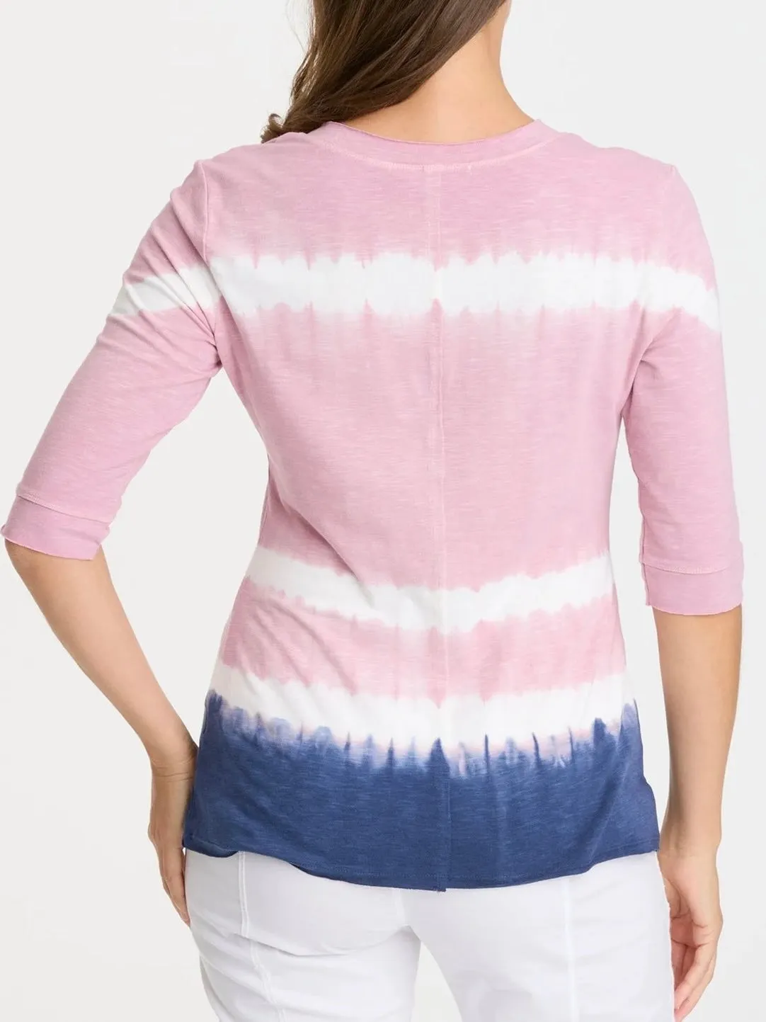 Tina Tie Dye Tee - Caravel Wash Serene FINAL SALE
