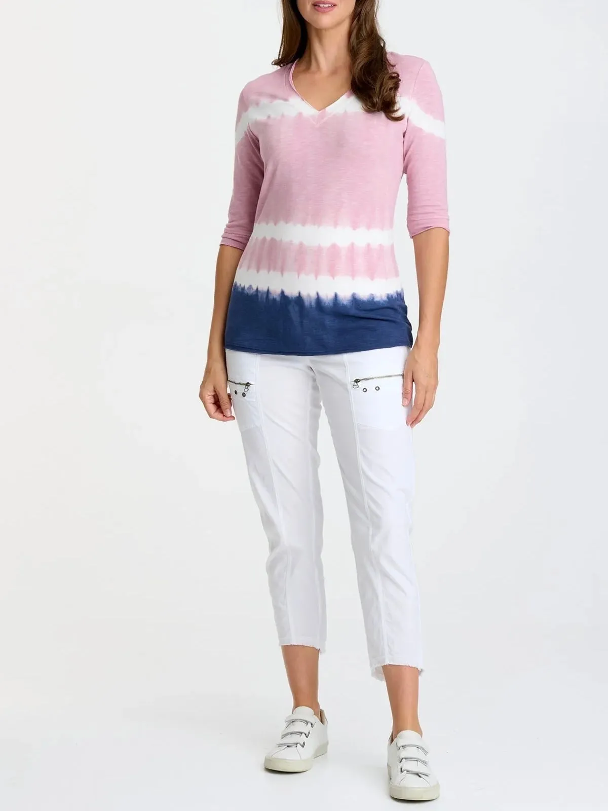 Tina Tie Dye Tee - Caravel Wash Serene FINAL SALE