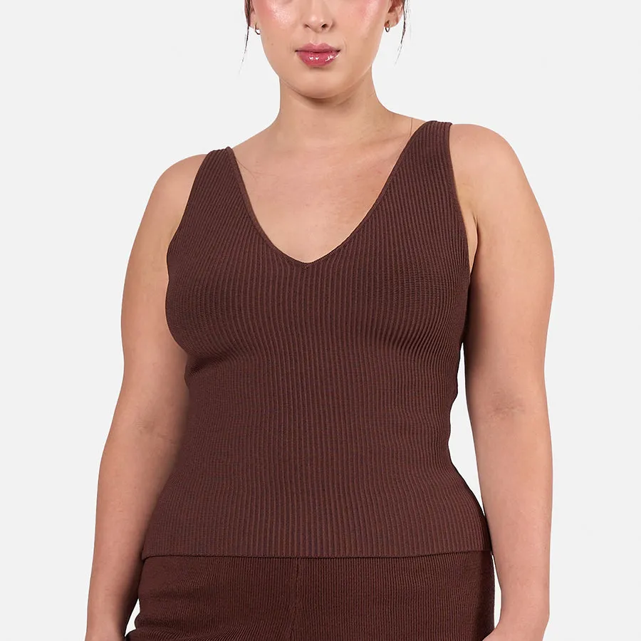 Top cuello V Sculpt Knit