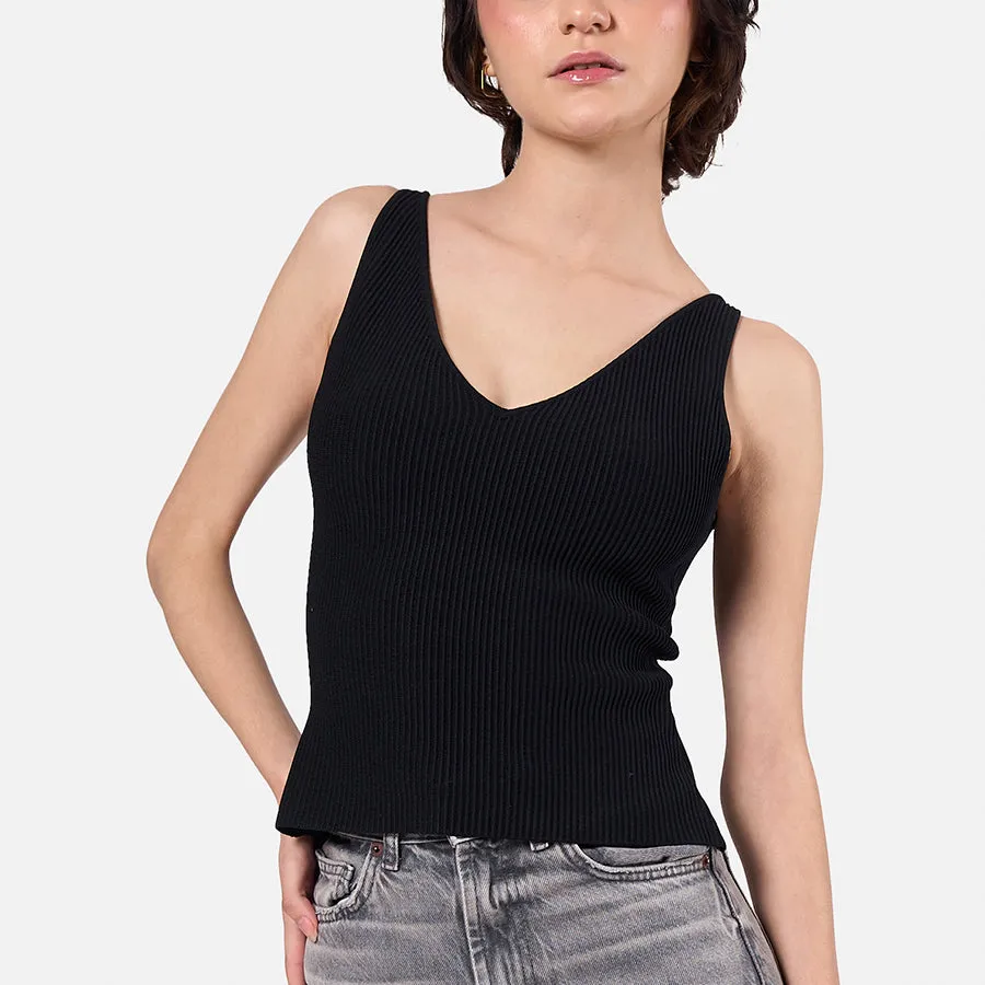 Top cuello V Sculpt Knit