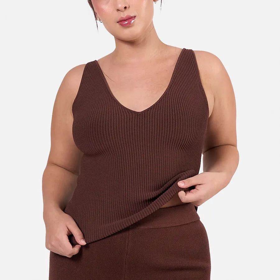 Top cuello V Sculpt Knit