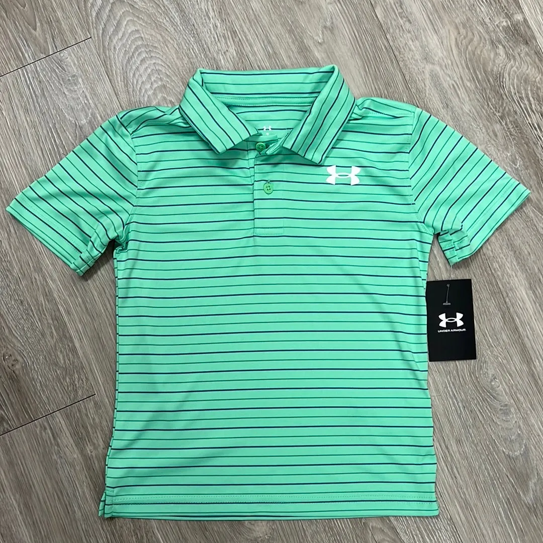 Under Armour Boy UA MatchPlay Stripe Polo - Matrix Green