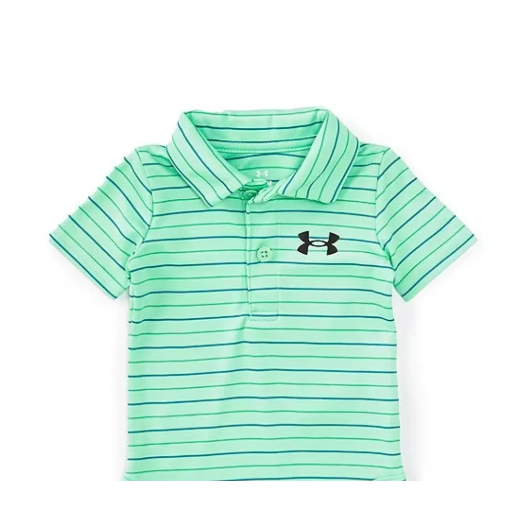 Under Armour Boy UA MatchPlay Stripe Polo - Matrix Green