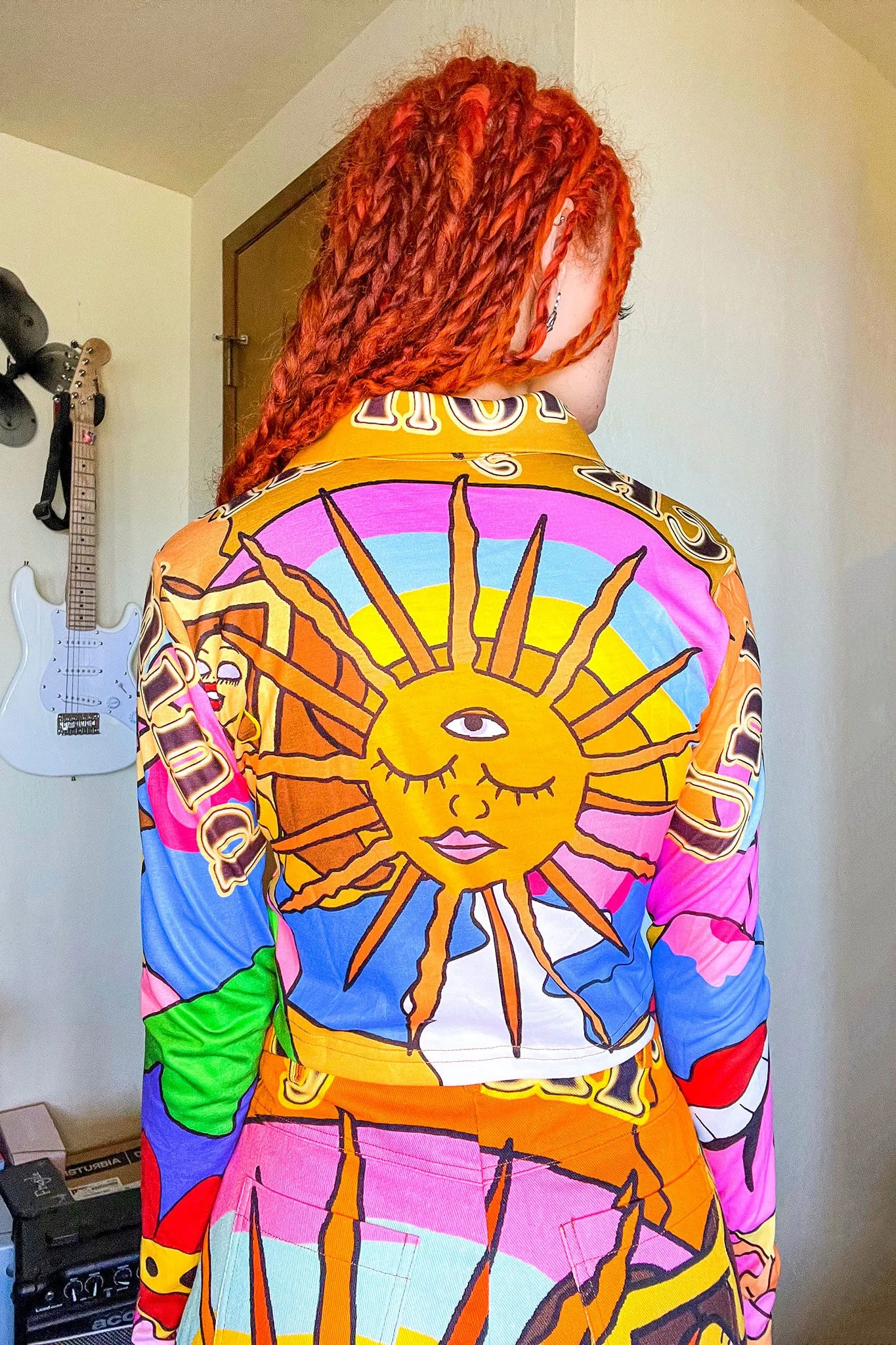 Unlock Your Mind Button Up Crop Top
