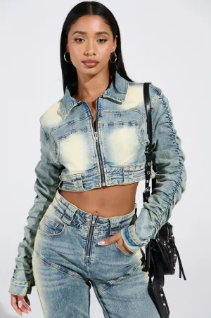 UP ALL NIGHT DENIM JACKET