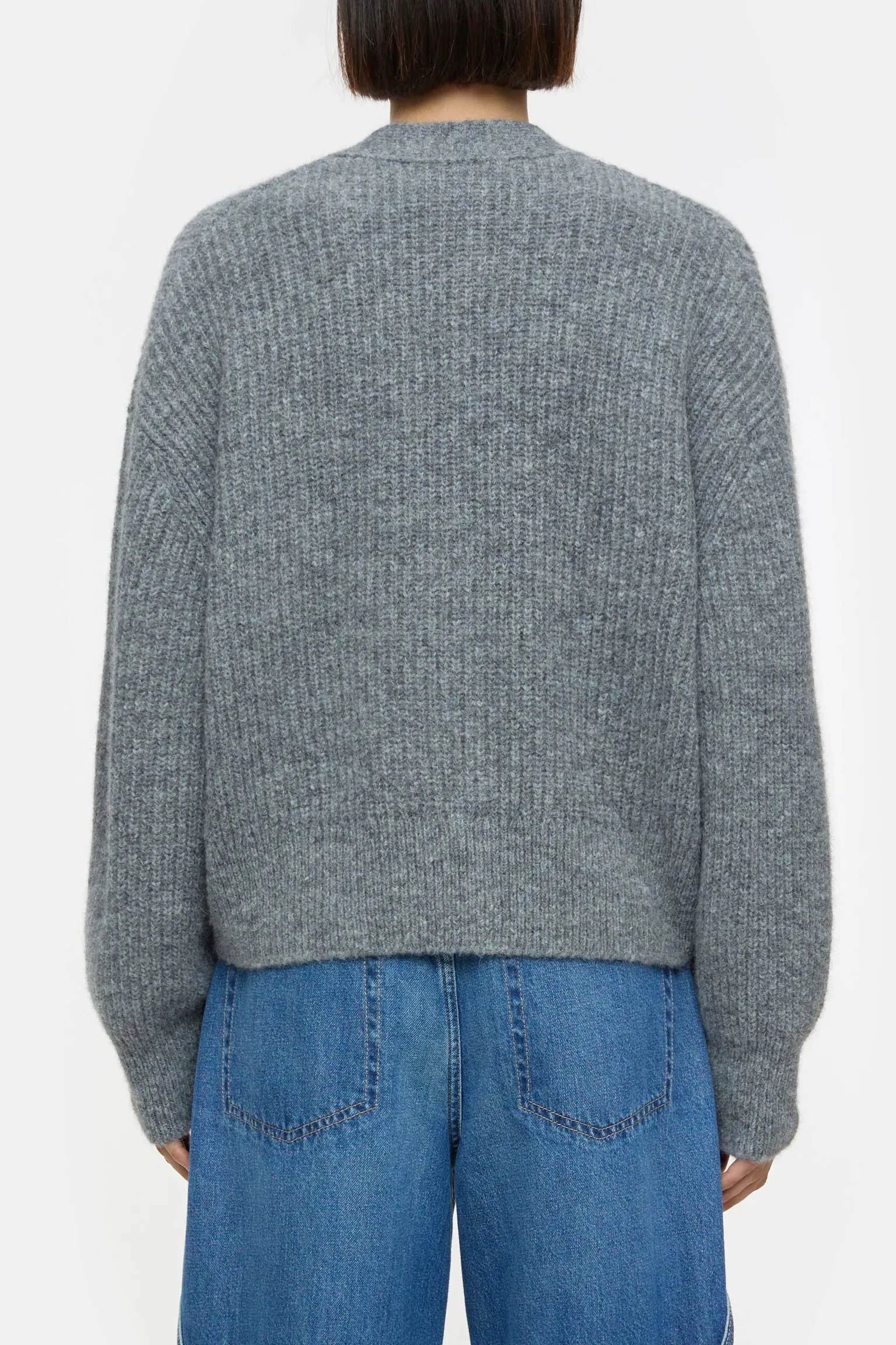 V Cardigan Heather Grey