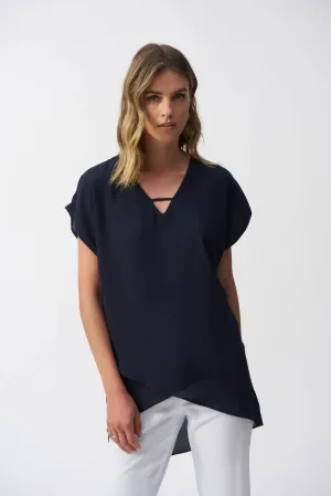 V-neck Asymmetrical Pullover Style 251151