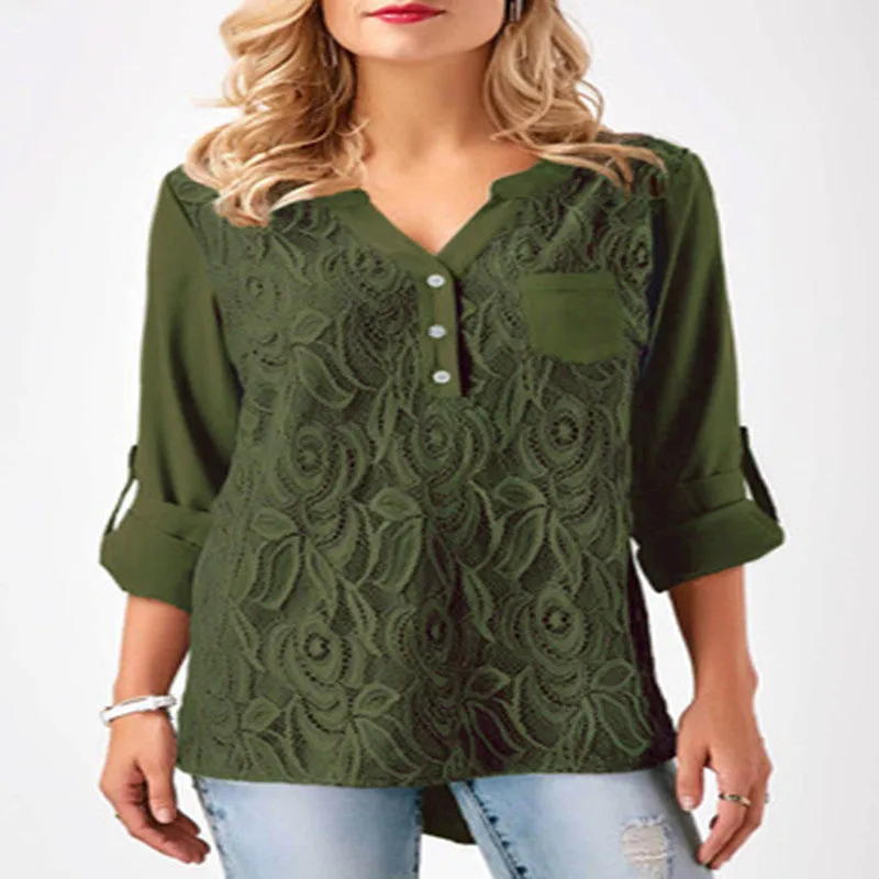 V NECK CHIFFON BLOUSE