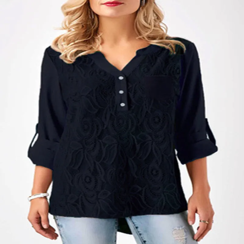V NECK CHIFFON BLOUSE