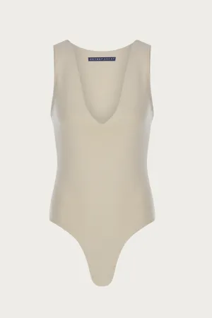 V-NECK KNIT BODYSUIT