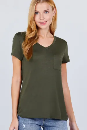 V-neck Rayon Jersey Top