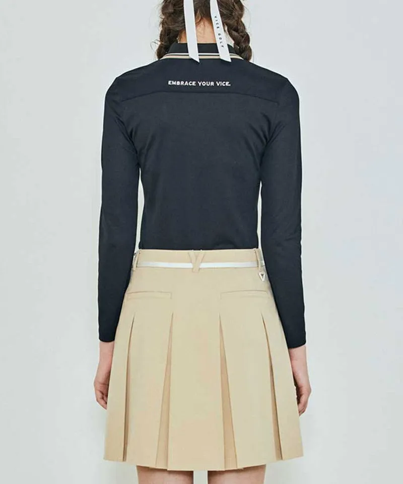 Vice Golf Atelier Women's Cargo Pocket Point Pleats Skirt - Beige