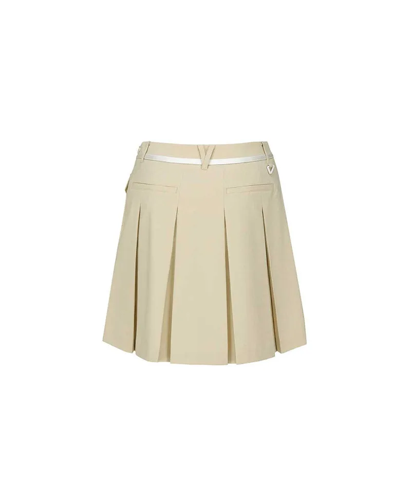 Vice Golf Atelier Women's Cargo Pocket Point Pleats Skirt - Beige