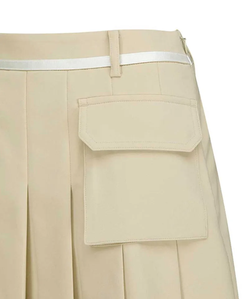 Vice Golf Atelier Women's Cargo Pocket Point Pleats Skirt - Beige