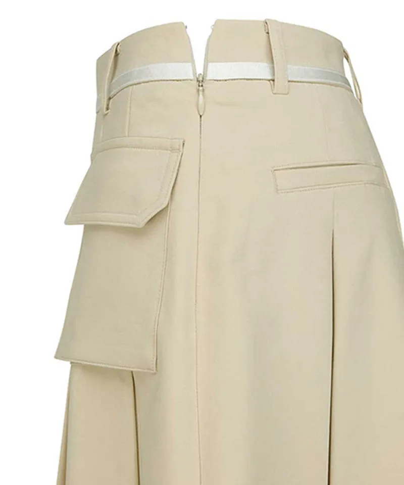 Vice Golf Atelier Women's Cargo Pocket Point Pleats Skirt - Beige