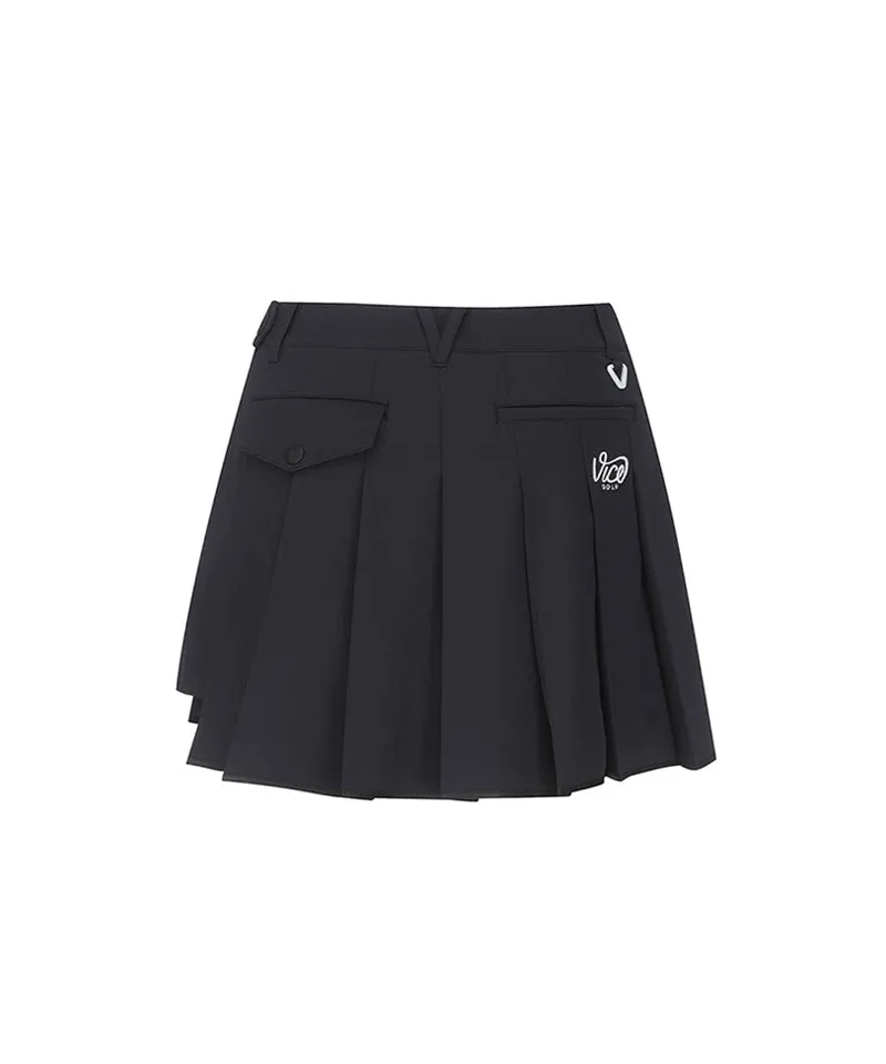 Vice Golf Atelier Women's Pleats Rap Half Pants - Black