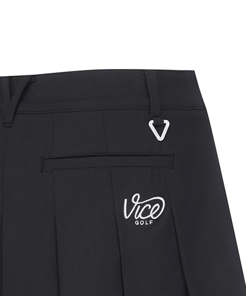 Vice Golf Atelier Women's Pleats Rap Half Pants - Black