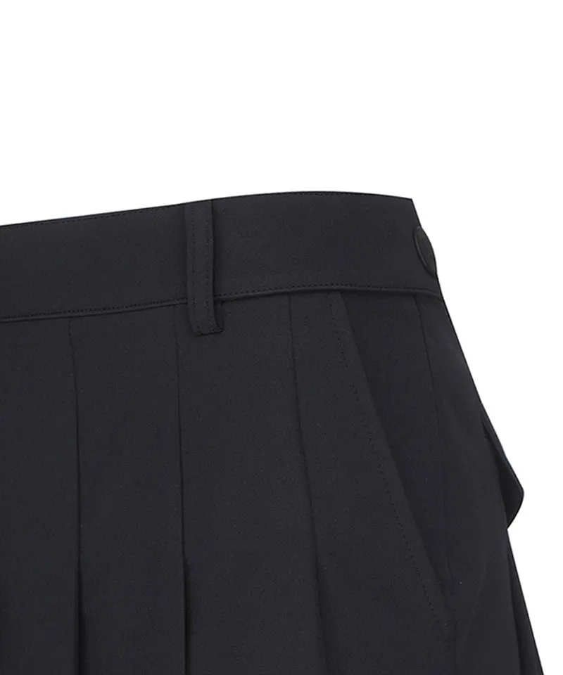 Vice Golf Atelier Women's Pleats Rap Half Pants - Black