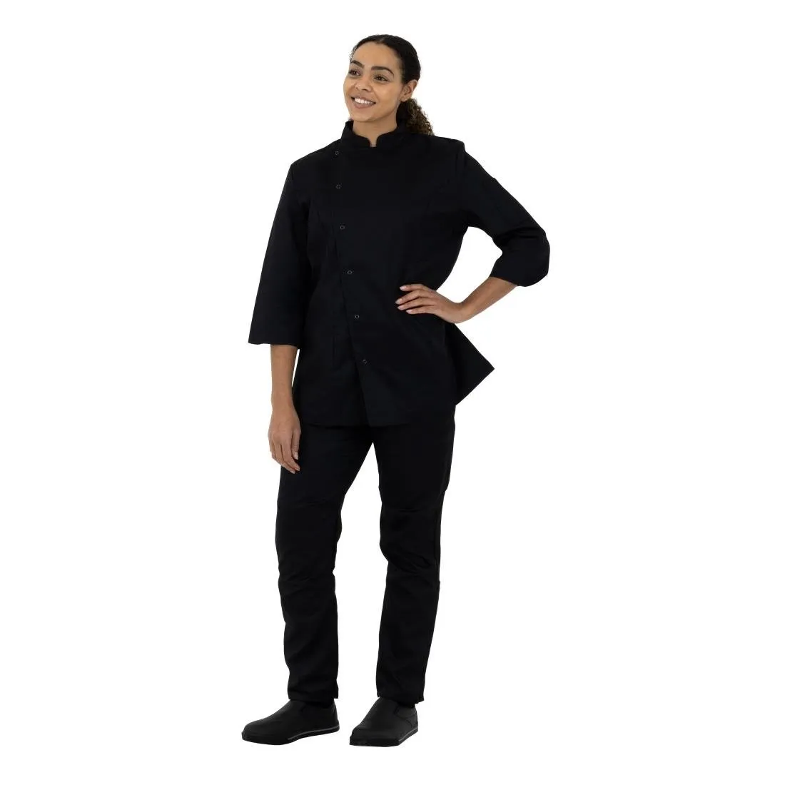 Whites Ladies Fitted Chef Jacket Black M