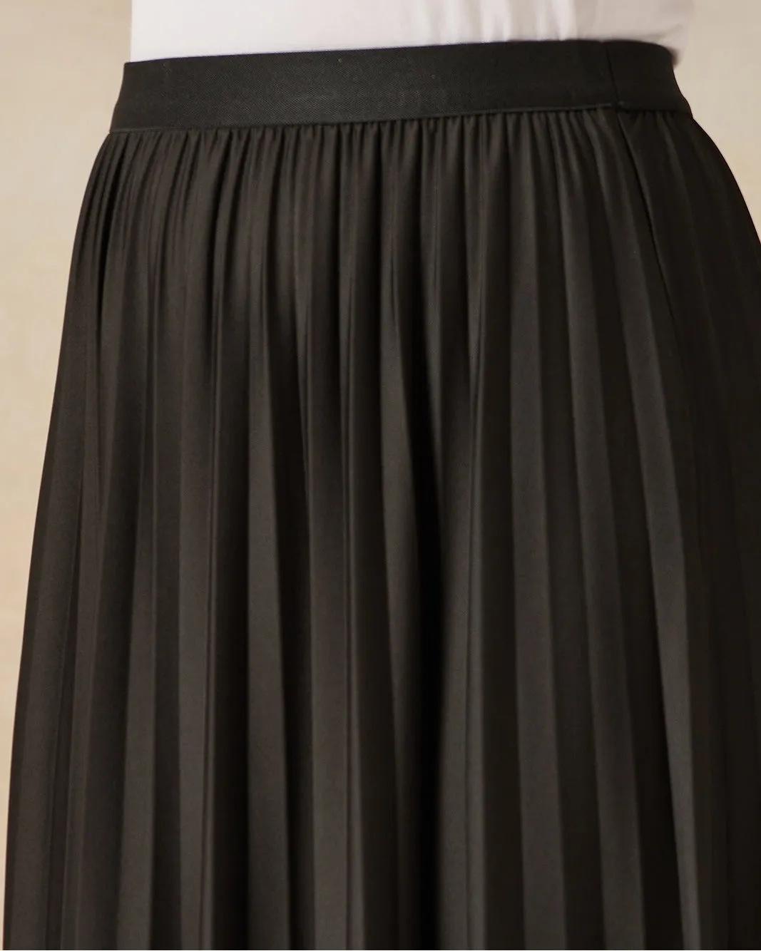 Women Black Pleated Skirt