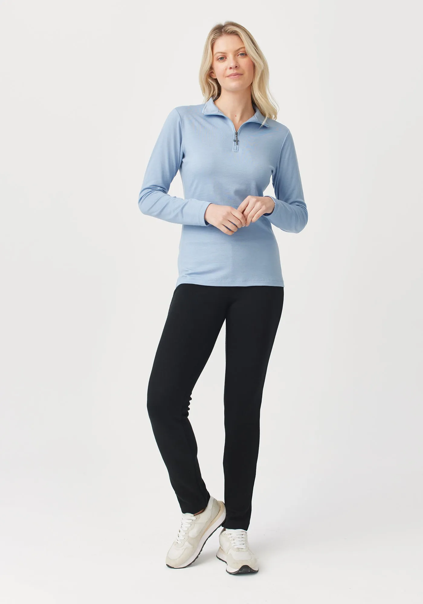 Womens Mountainsilk Half Zip-Cloudless-6742