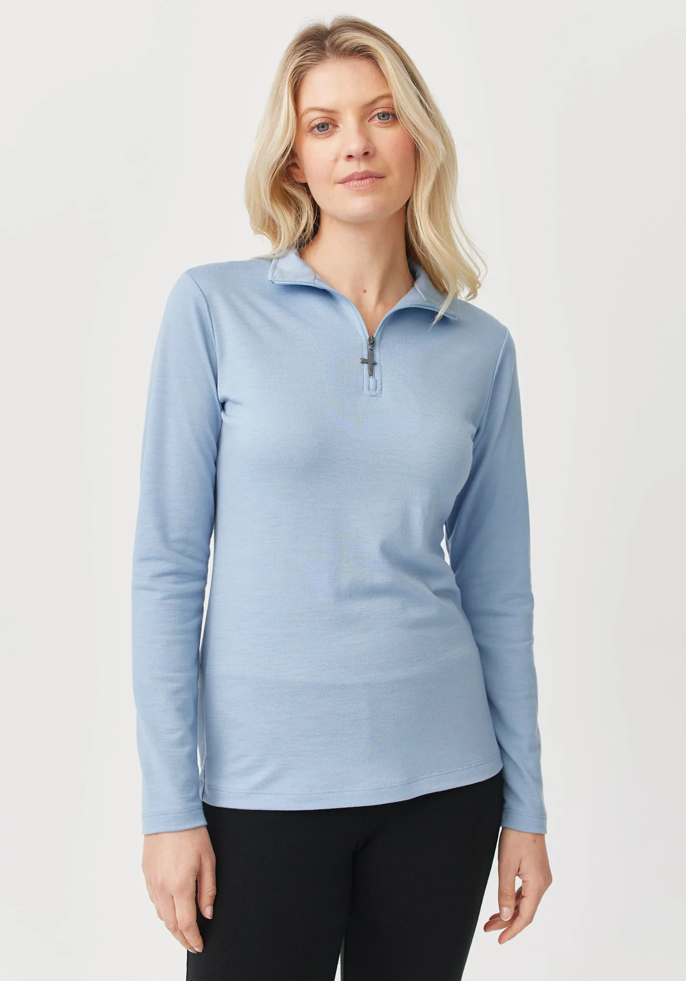 Womens Mountainsilk Half Zip-Cloudless-6742