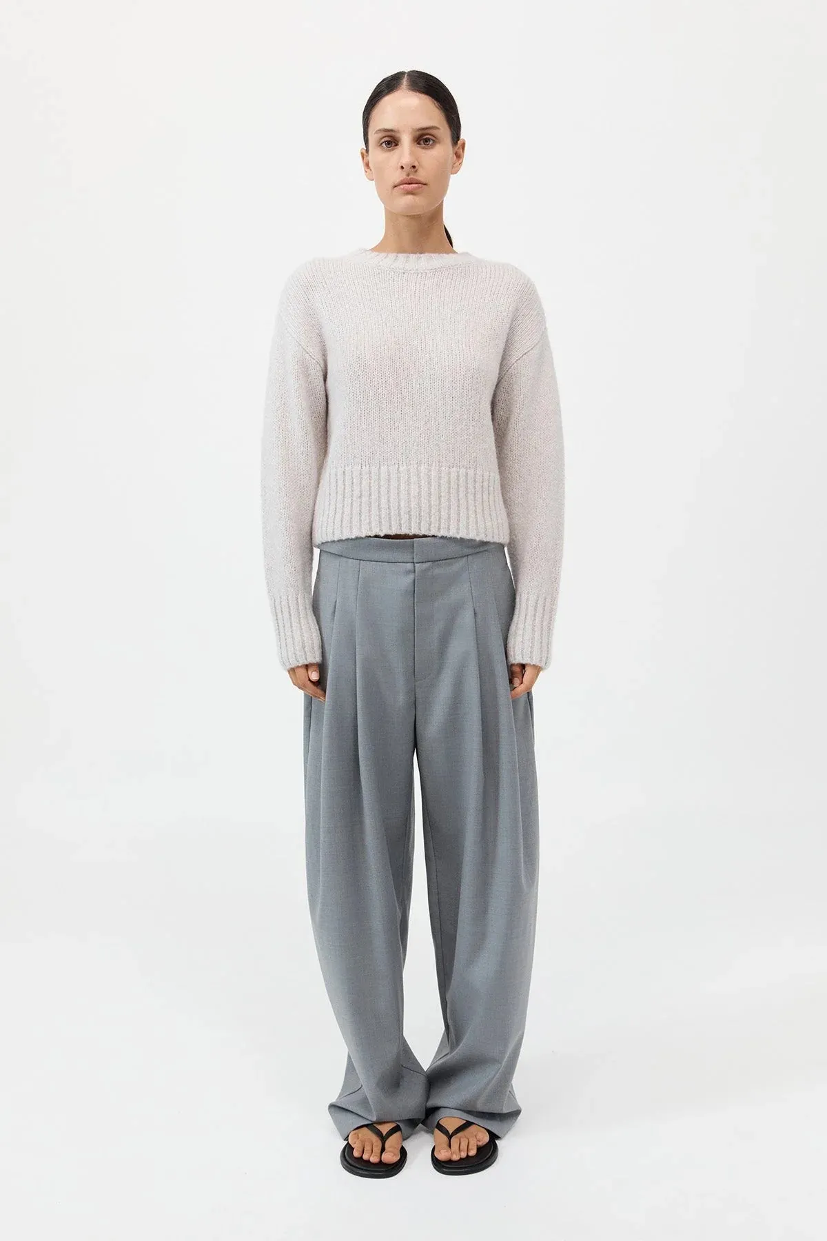 Wool Cashmere Blend Sweater - Mist -