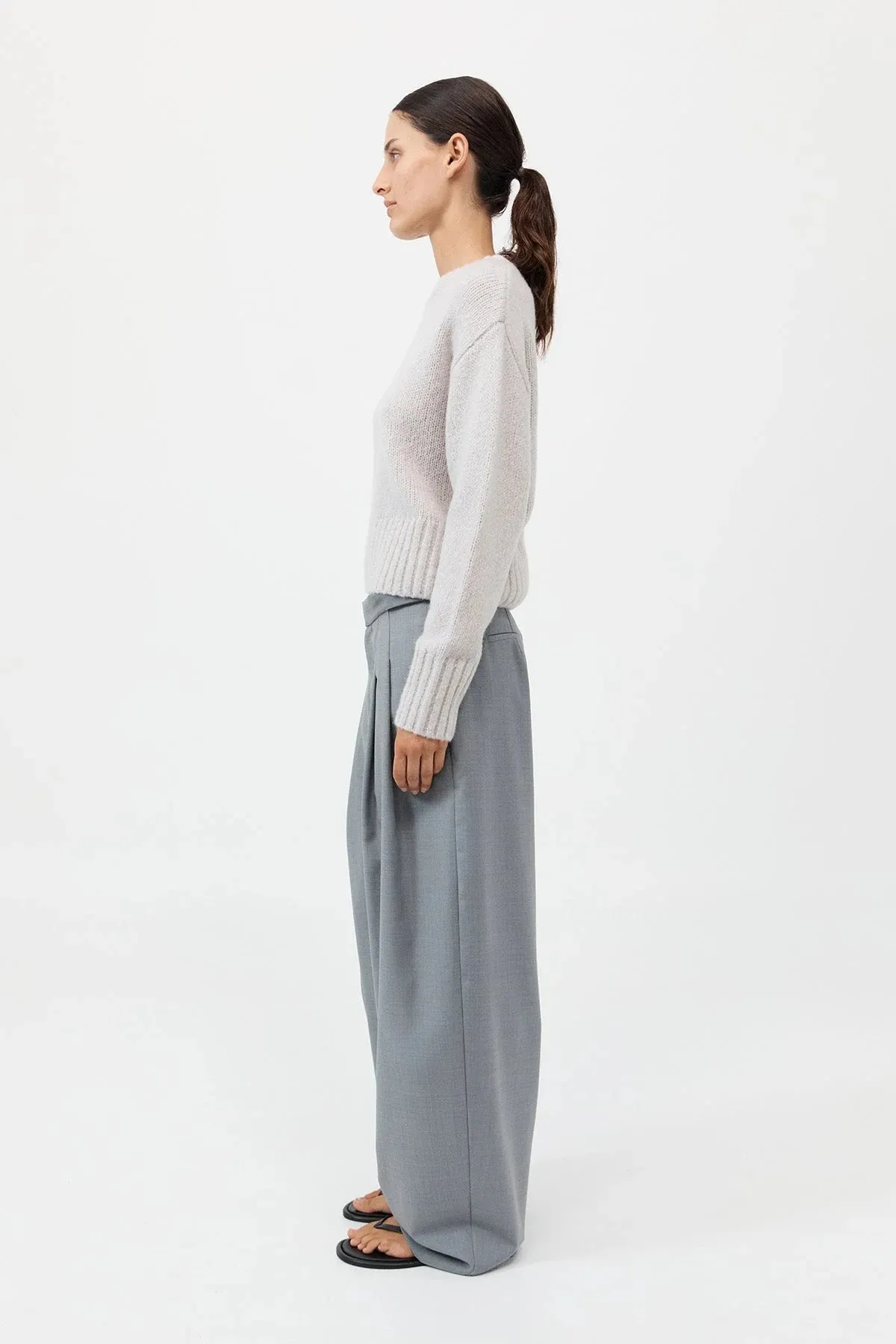 Wool Cashmere Blend Sweater - Mist -
