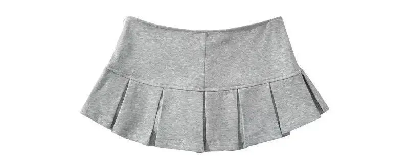 Y2K Pleated Terry Miniskirt