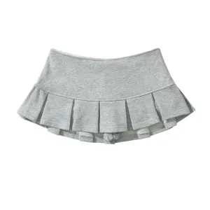Y2K Pleated Terry Miniskirt