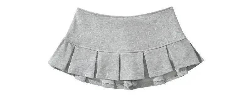 Y2K Pleated Terry Miniskirt