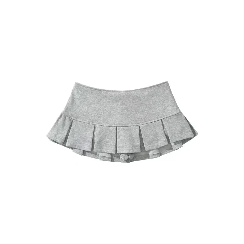 Y2K Pleated Terry Miniskirt