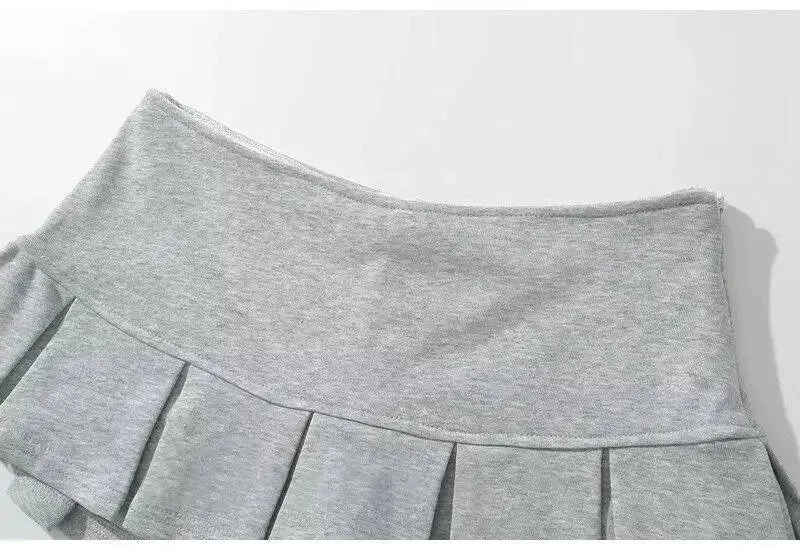 Y2K Pleated Terry Miniskirt