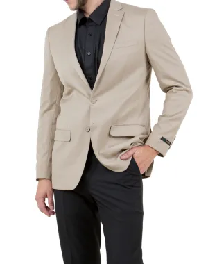 Zegarie Solid Modern Fit Jacket - Tan